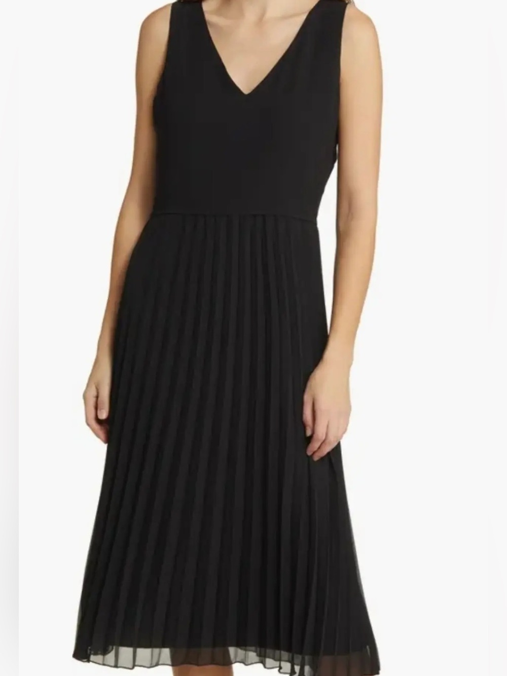 Sam Edelman Black Pleated Dress